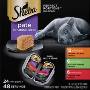 Sheba Perfect Portions Pate Chicken/Beef/Turkey Twin Multi-Pack Wet Cat Food
