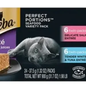 Sheba Perfect Portions Pate Seafood Diet Twin Multi-Pack Wet Cat Food - 2.65 oz