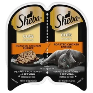 Sheba Perfect Portions Twin Pack Chicken Cuts in Gravy Wet Cat Food-2.65oz-24 Pc
