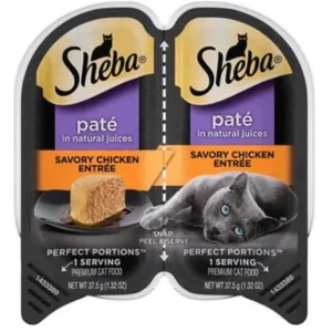 Sheba Premium Pate Twin Pack Chicken Entrée Wet Cat Food - 2.65 oz - Case of 24