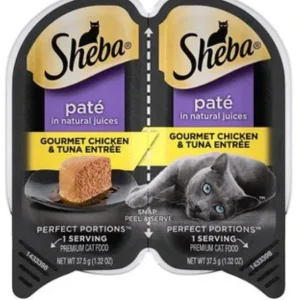 Sheba Premium Pate Twin Pack Chicken & Tuna Entrée Wet Cat Food - 2.65oz-24 Pack