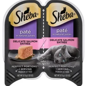 Sheba Premium Pate Twin Pack Salmon Entrée Wet Cat Food - 2.65 oz - Case of 24