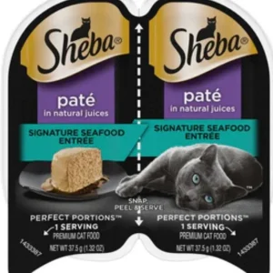 Sheba Premium Pate Twin Pack Seafood Entrée Wet Cat Food - 2.65 oz - Case of 24