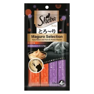 Sheba Tuna Flavor and Tuna & Prawn Maguro Selection Melty Premium Cat Treats