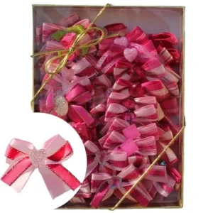 Shimmer Delights Bows, 50 Count, Pink