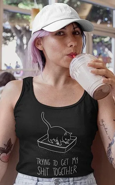 Shit Together Racerback Tank Top - Image 2
