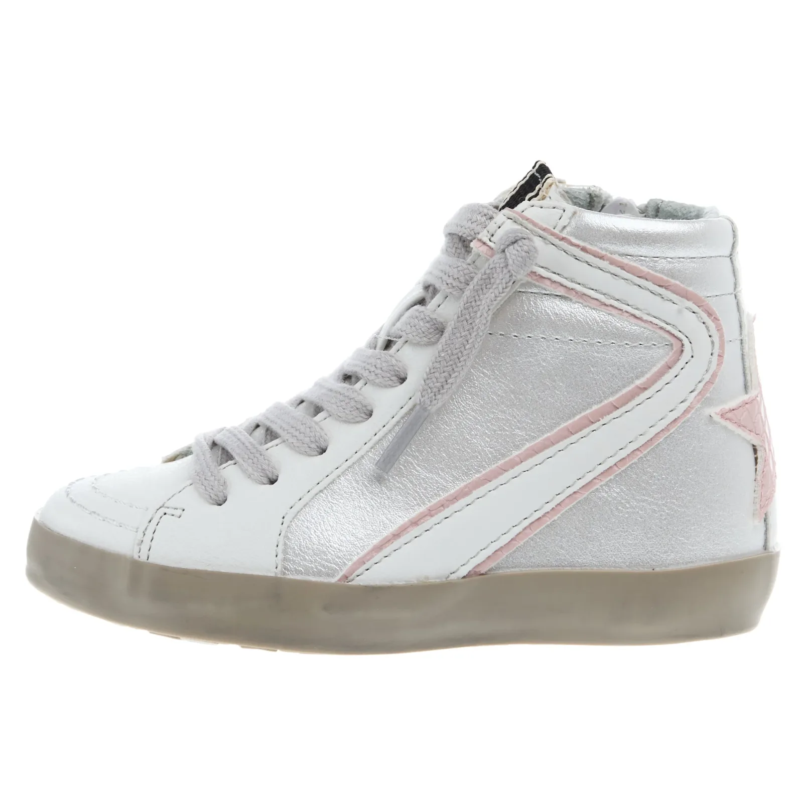 Shu Shop Rooney Toddlers Metallic White High Top Sneaker - Image 2