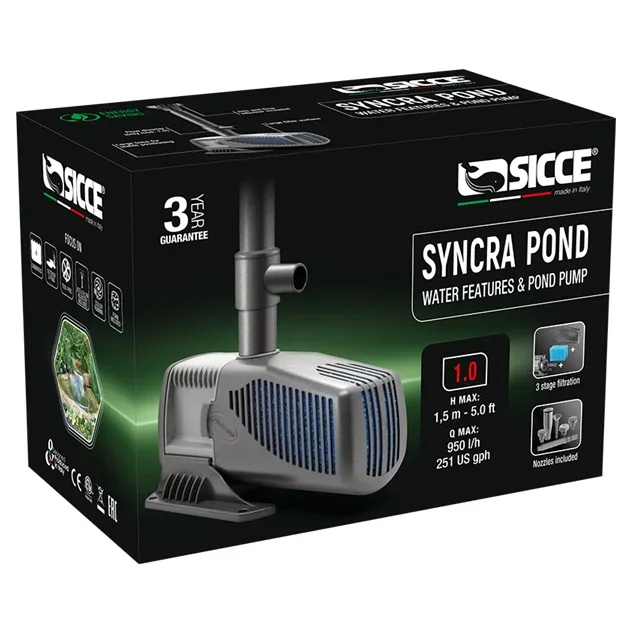 Sicce SyncraPond 1.0 Pond Pump with Fountain - 251gph