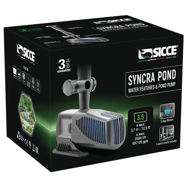 Sicce SyncraPond 3.5 Pond Pump with Fountain - 687gph