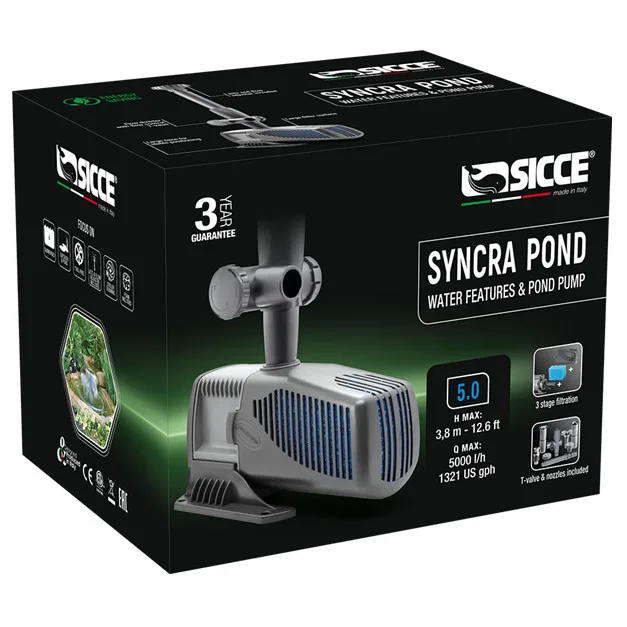 Sicce SyncraPond 5.0 Pond Pump with Fountain - 1321gph