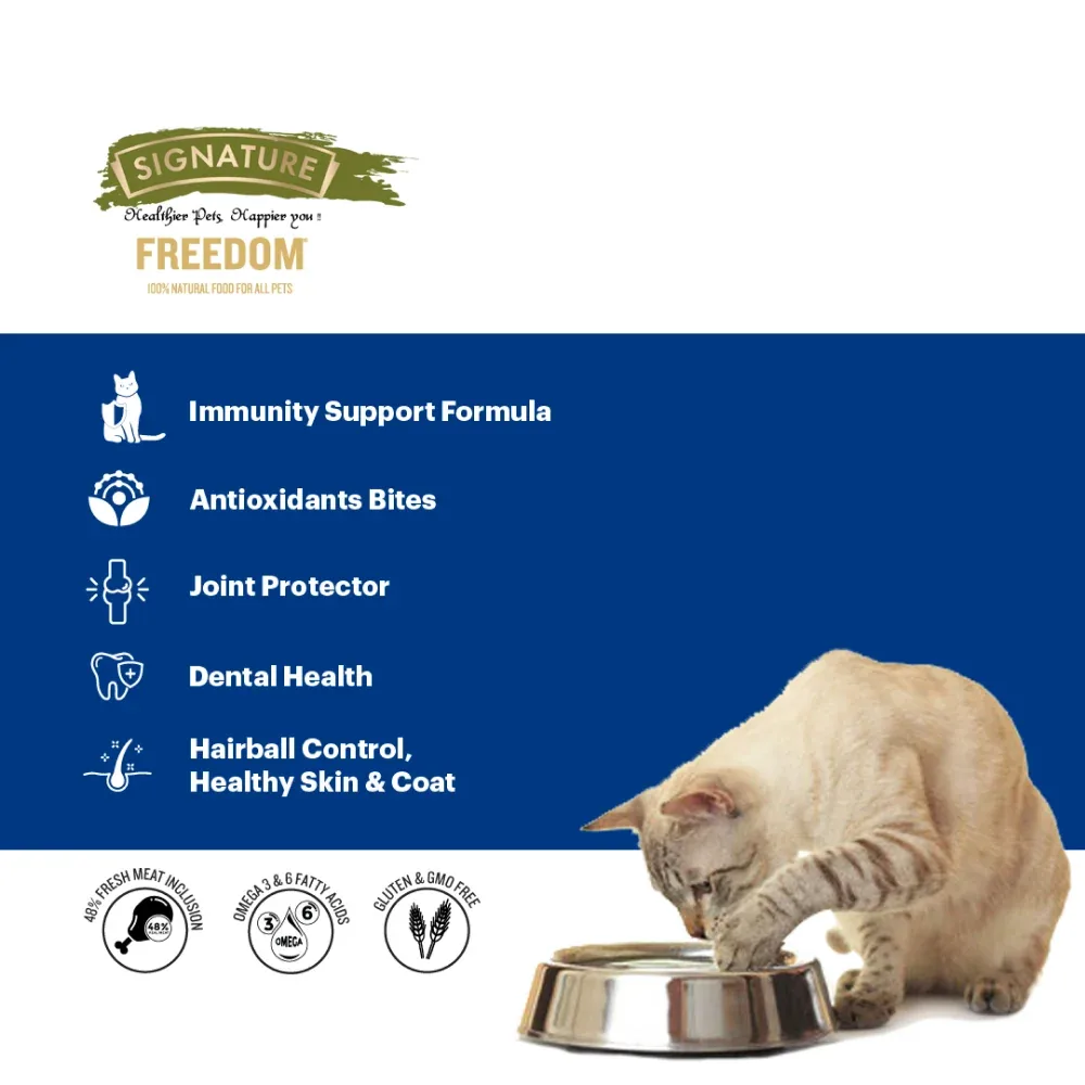 Signature Freedom Fish, Chicken and Peas Recipe Kitten Dry Cat Food - Image 2