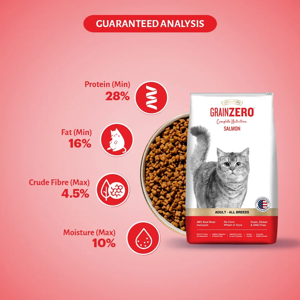 Signature Grain Zero Salmon Adult Cat Dry Food For All Breed - Image 2