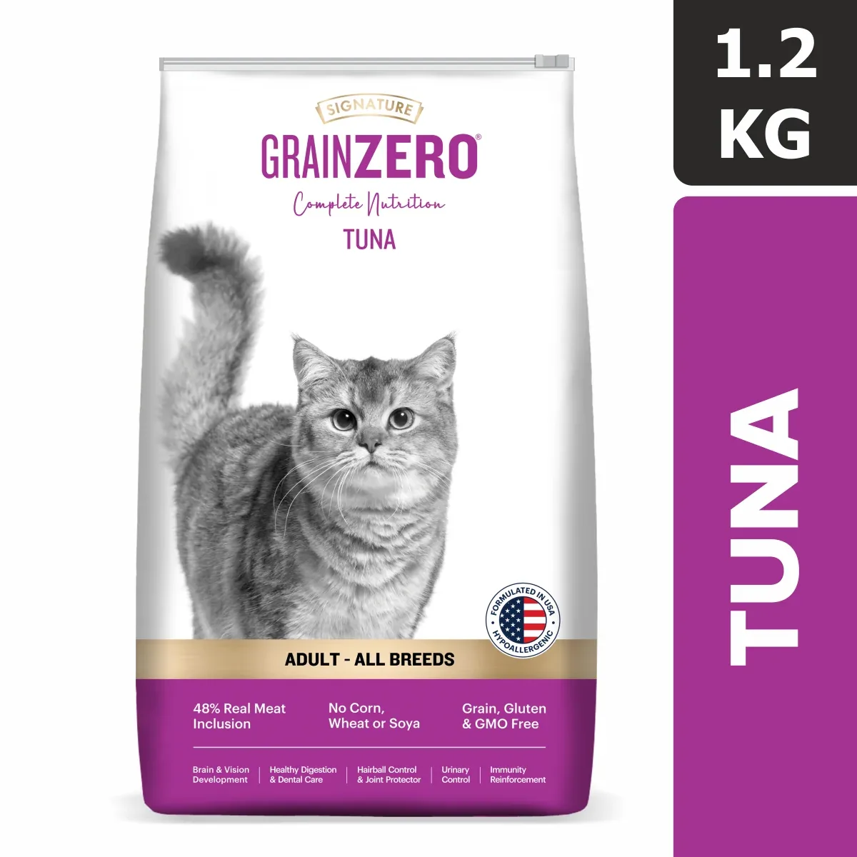 Signature Grain Zero Tuna Adult Cat Dry Food For All Breed