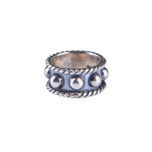 Silver N Accessories Sterling Rope Trim Dot Ring