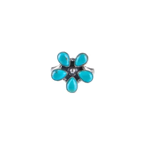 Silver N Accessories Sterling Turquoise Cluster Ring