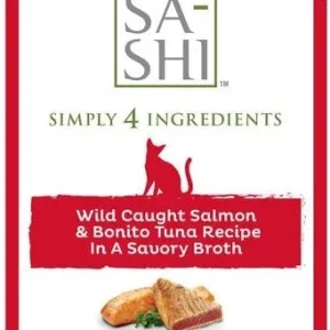 Simply 4 Ingredients SA-SHI Salmon & Tuna Wet Cat Food - 1.76 oz - Case of 8
