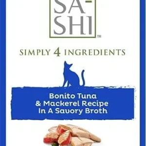 Simply 4 Ingredients SA-SHI Tuna & Mackerel Wet Cat Food - 1.76 oz - Case of 8