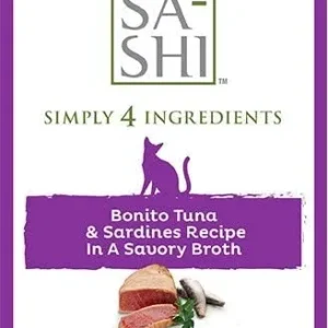 Simply 4 Ingredients SA-SHI Tuna & Sardines Wet Cat Food - 1.76 oz - Case of 8