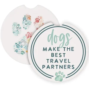 Sincere Surroundings Dogs Make The Best Travel Partners Car Coasters
