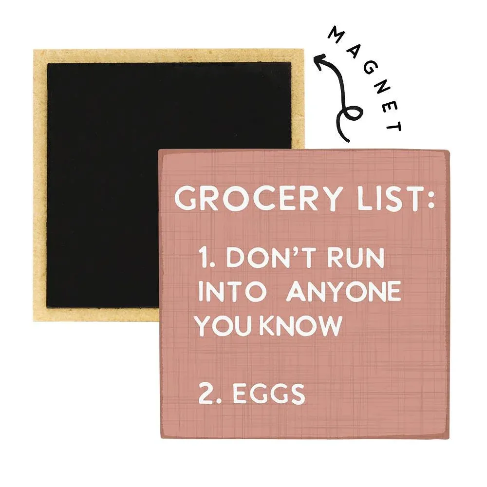 Sincere Surroundings Grocery List Fridge Magnet