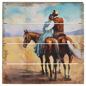 Sincere Surroundings Prairie Couple Horses 6in.