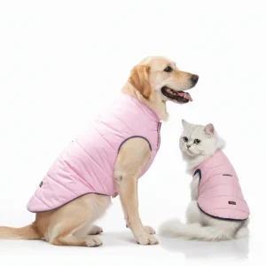 Skatrs Cotton Candy Cuddles Puffer Reversible Jacket for Dogs and Cats