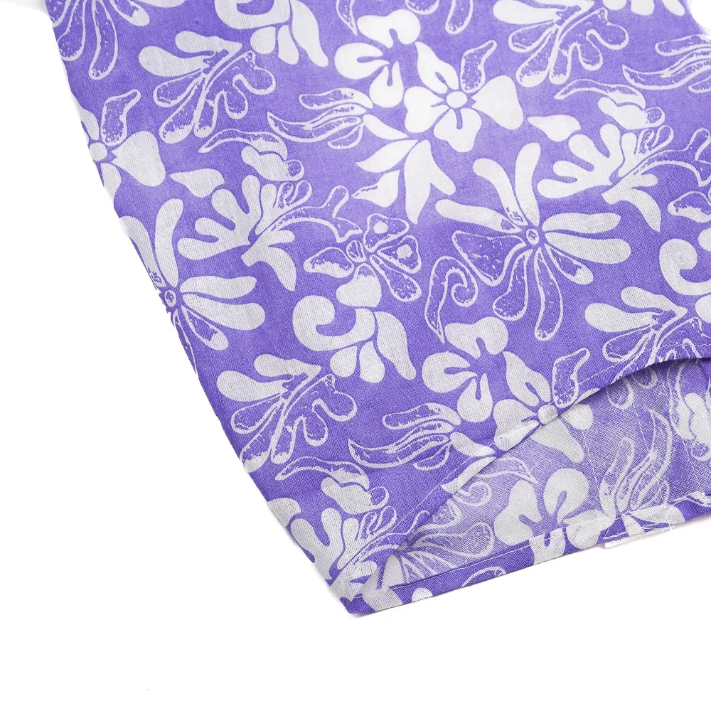 Skatrs Cotton Dress for Dogs and Cats (Lavender and White) - Image 2