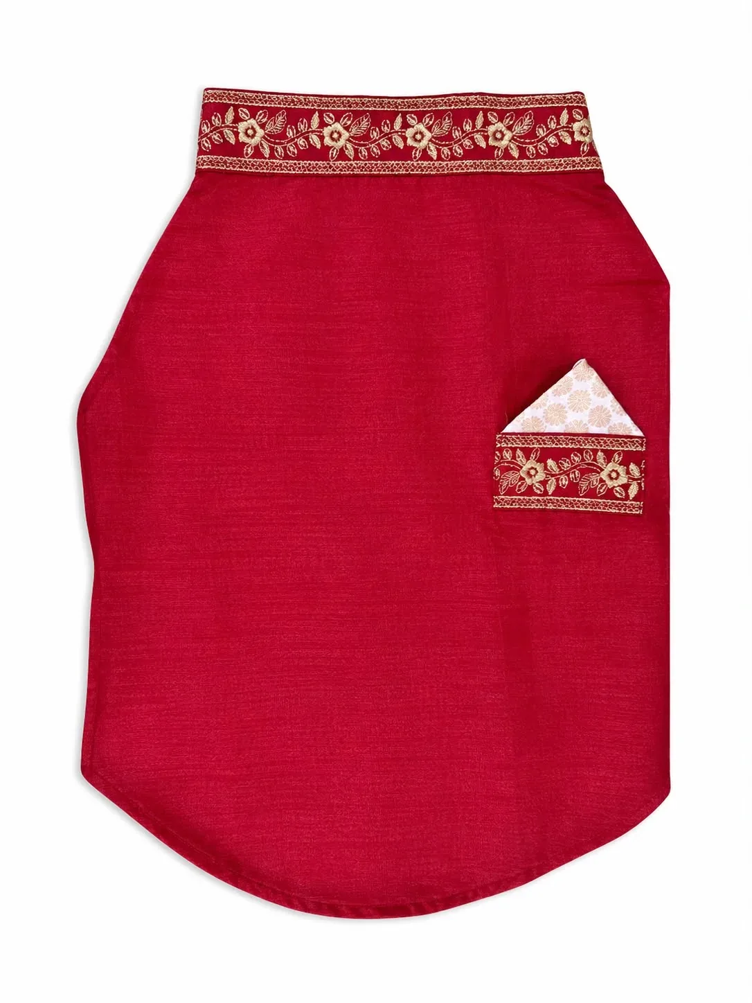 Skatrs Ethnic Sherwani for Dogs and Cats (Maroon) - Image 2