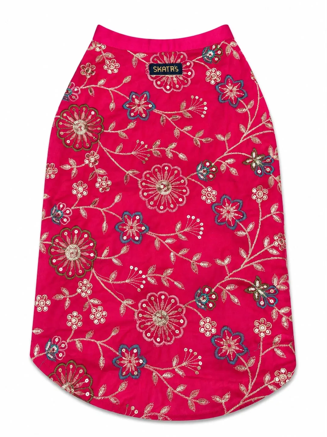 Skatrs Maharaja Handcrafted Sherwani for Dogs and Cats (Fuchsia) - Image 2