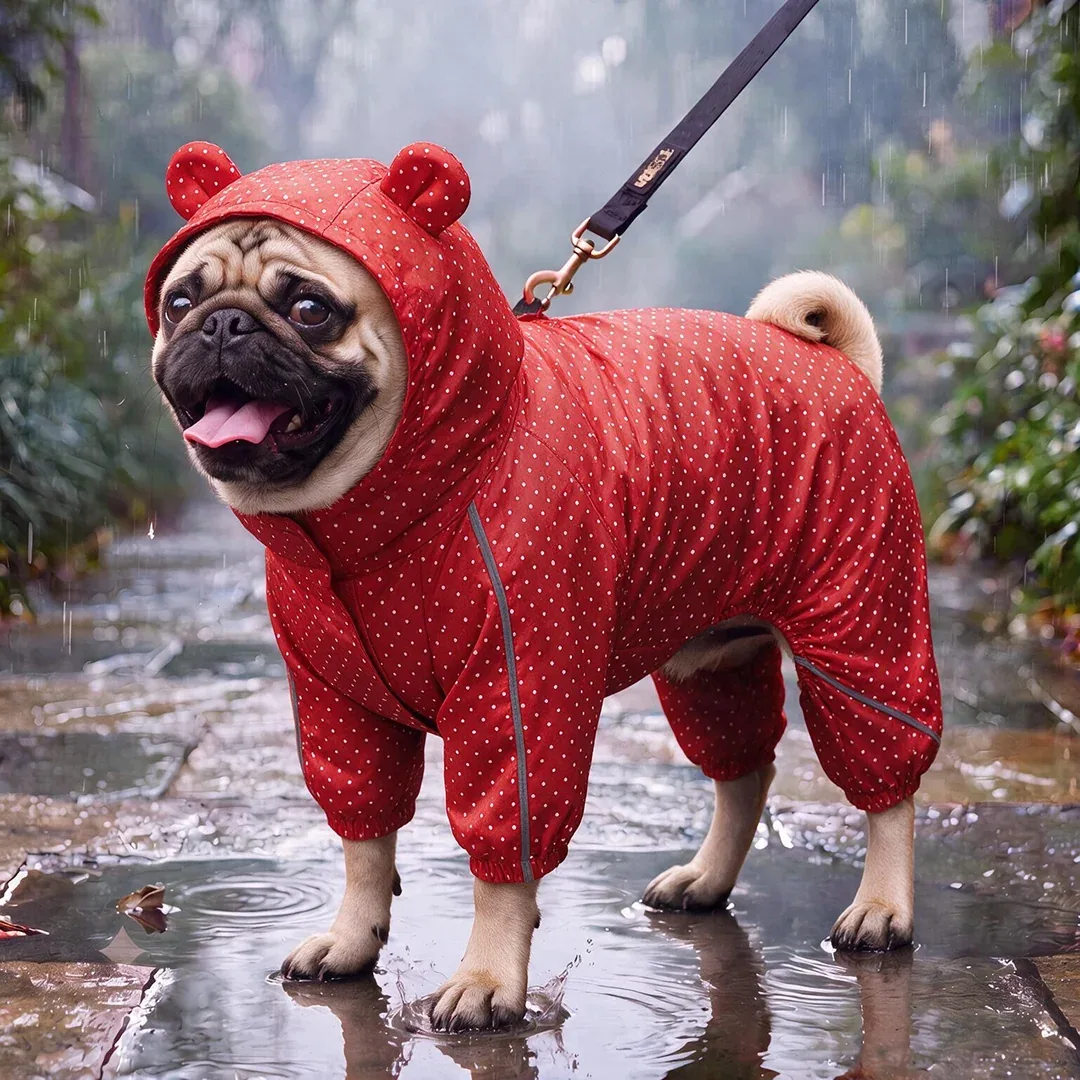 Skatrs Rain Ranger Raincoat for Dogs (Red) - Image 2