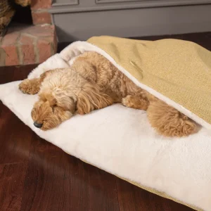 Sleepy Burrows Bed With Removable Cover In Honeysuckle Orkney Tweed by Lords & Labradors