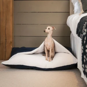 Sleepy Burrows Bed With Removable Cover in Pacific Rhino Tough Faux Leather by Lords & Labradors
