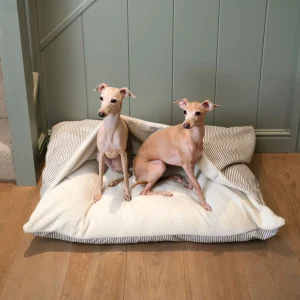 Sleepy Burrows Bed With Removable Cover in Regency Stripe by Lords & Labradors