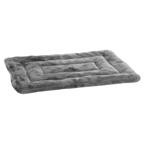 Slumber Pet Plush Mat M/L 26x17In Gray