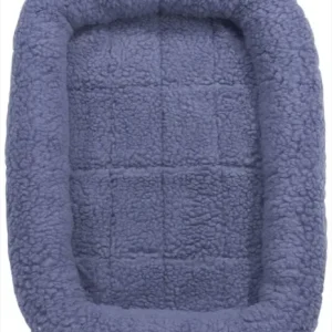 Slumber Pet Sherpa Crate Bed L Blue