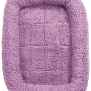 Slumber Pet Sherpa Crate Bed L Purple