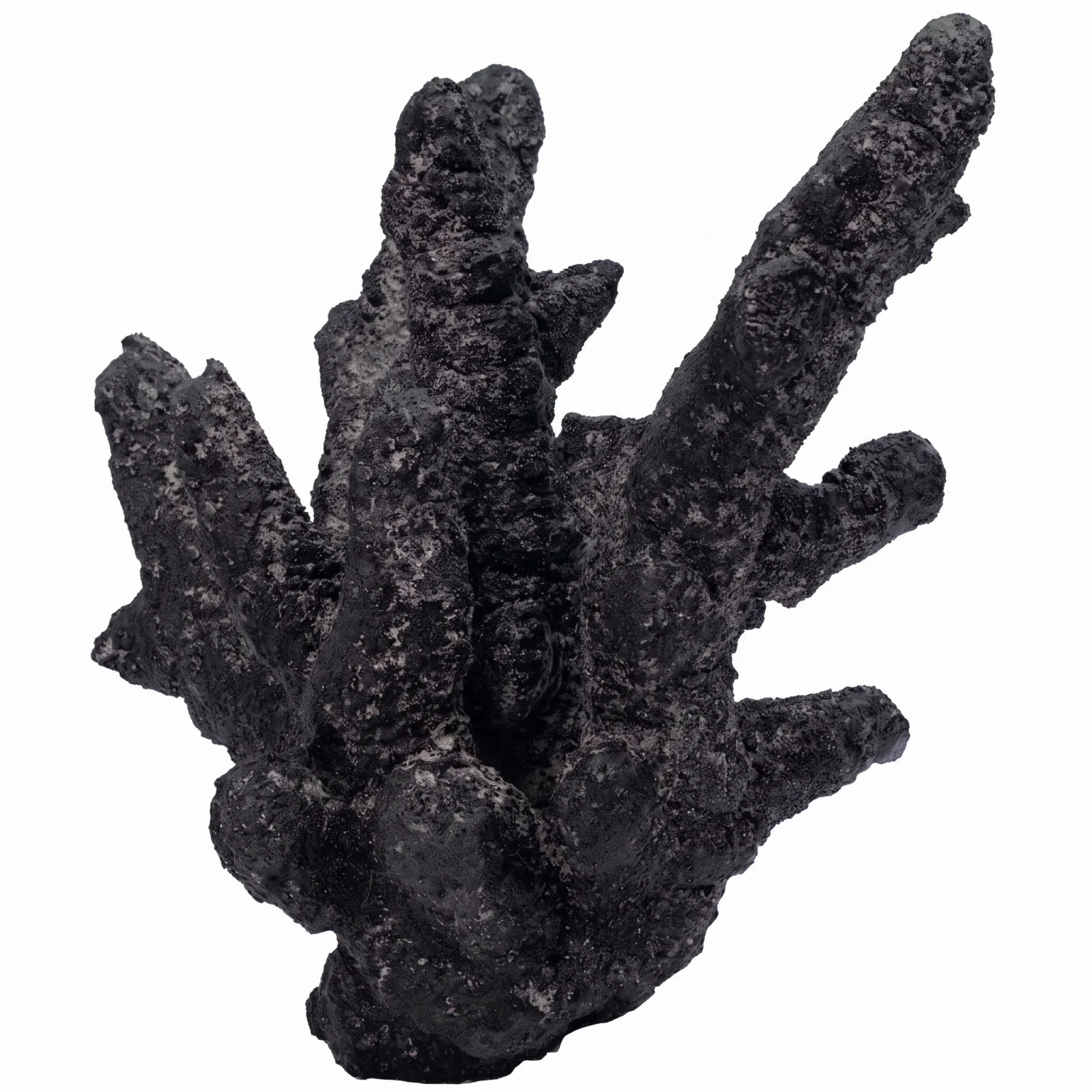 (SMALL) Mini Real Reef MIDNIGHT BLACK Branch Rock (1 Piece) - Real Reef