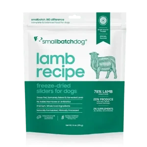 Smallbatch Lamb Recipe Sliders Freeze-Dried Dog Food 25oz