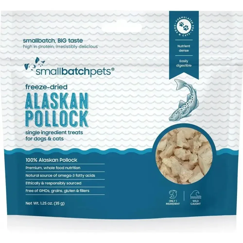 Smallbatch Pets Freeze-Dried Alaskan Pollock Pet Treats for Dogs & Cats - 1.25oz