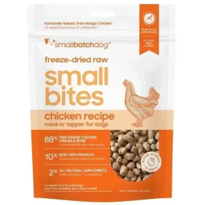 Smallbatch Pets Freeze Dried Dog Food - Chicken Small Bites for Healthy Pups