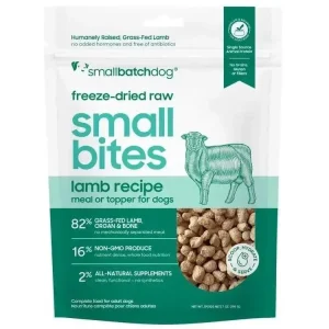Smallbatch Pets Lamb Freeze Dried Small Bites Dog Food for Healthy Pups