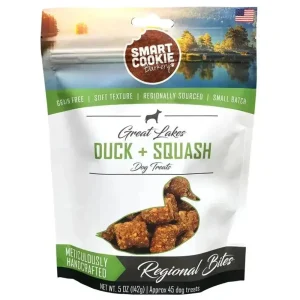Smart Cookie Grain-Free Duck & Squash Dog Treats – Perfect for Dogs with Allergies 5oz