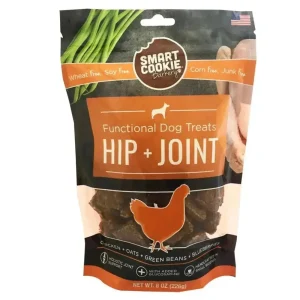 Smart Cookie Hip & Joint Dog Treats – Chicken Biscuits with Glucosamine for Senior Dogs 8oz