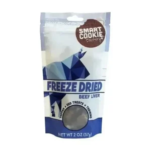 Smart Cookie Low-Calorie Freeze-Dried Liver Treats – Perfect for Training and Topping 2oz