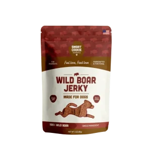 Smart Cookie Wild Boar Jerky for Dogs - 100% Natural 3oz
