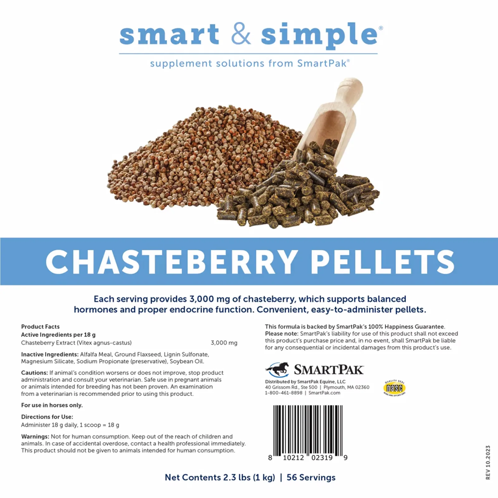Smartequine Smart & Simple Chasteberry Pellets 2.3 lb Bag - Image 2