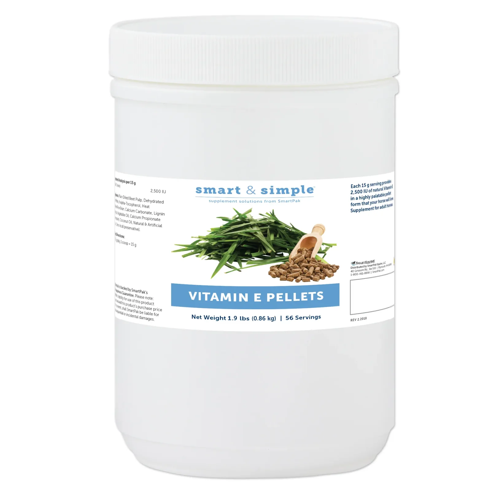 Smartequine Smart & Simple Vitamin E Pellets 1.9 lb Tub