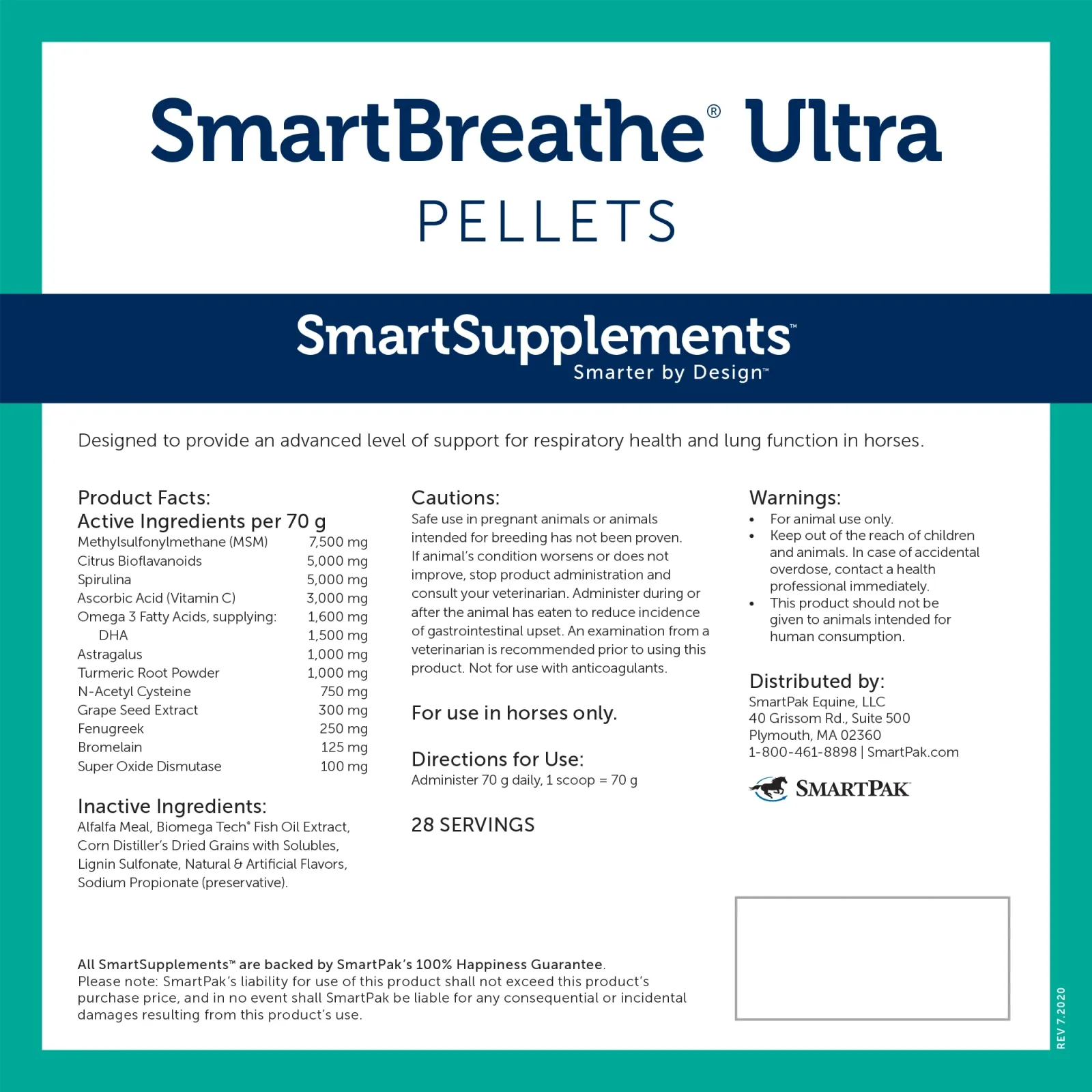 Smartequine SmartBreathe Ultra Pellets 4.4 lb Bag - Image 2