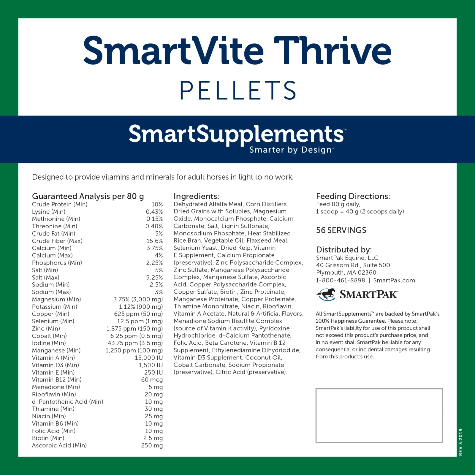 Smartequine SmartVite Thrive Pellets 10 lb Bucket - Image 2