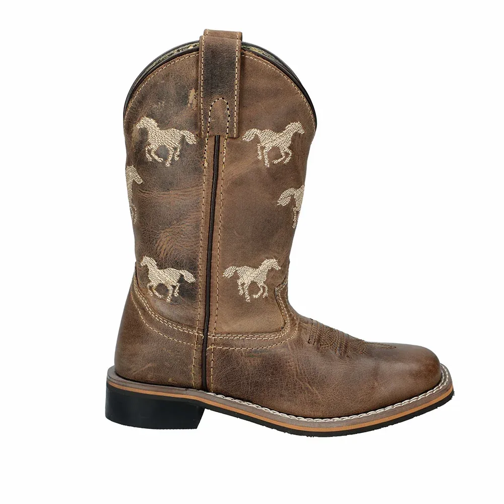 Smoky Mountain Kid's Running Horse Brown Boots - Image 2